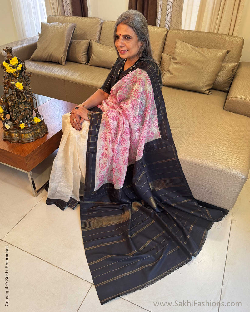 EE-X12245 Pink Organza Kanchi Sari
