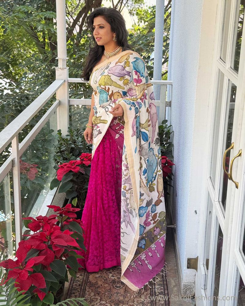 EE-X11886S  Kalamkari crossover Sari