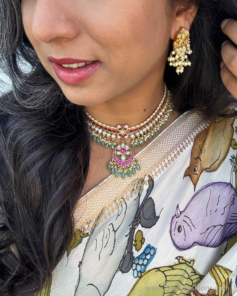 EE-X11886S  Kalamkari crossover Sari