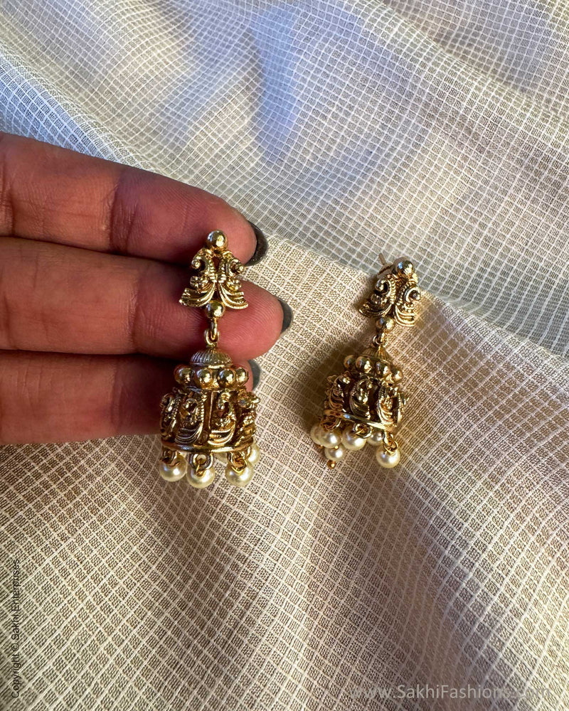 AJ-Y01640 Gold Kasu Necklace set