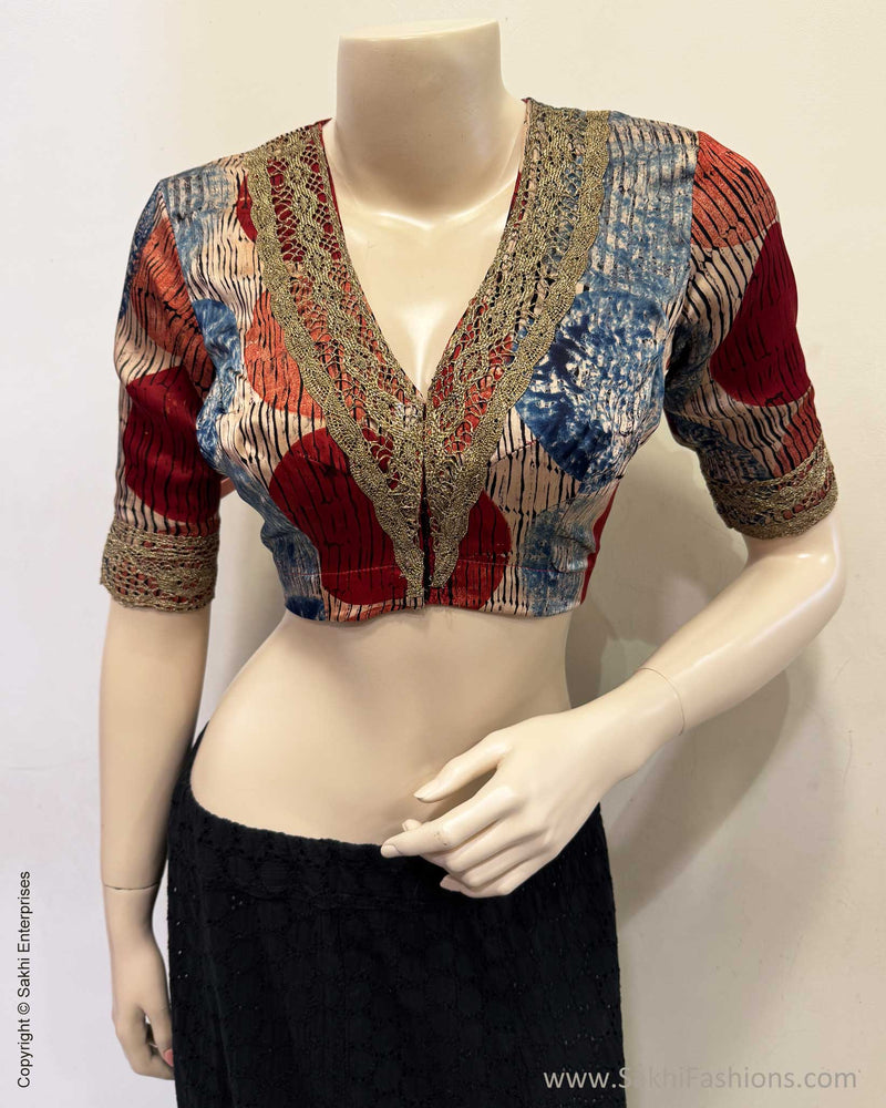 BL-Y01879 Multi Ajrakh Blouse