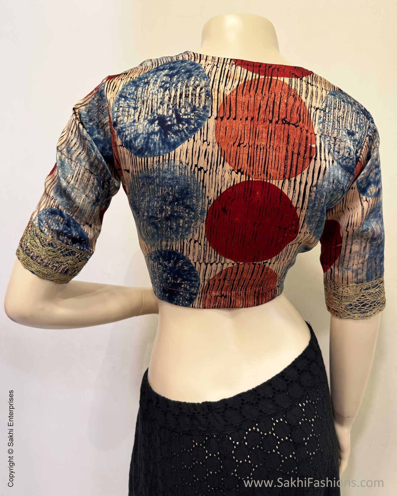 Designer Pink Ajrakh Blouse | Sakhi Fashions – sakhifashions