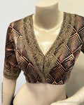 BL-Y01922R 3D Ajrakh Blouse