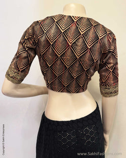 BL-Y01922R 3D Ajrakh Blouse