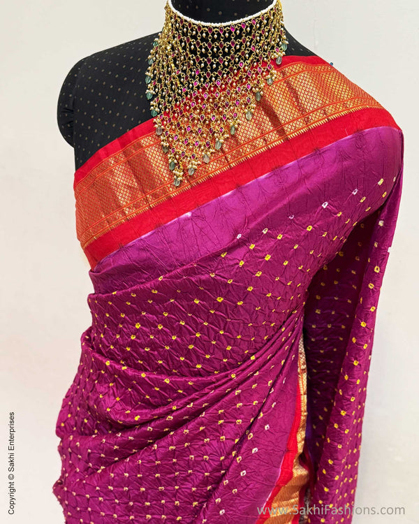 DP-W18700 Purple Bandhini Sari