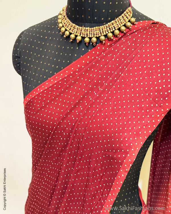 DP-Y02148 Red Ajrakh Modal Sari