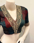 BL-Y01937R Blue Ajrakh Blouse
