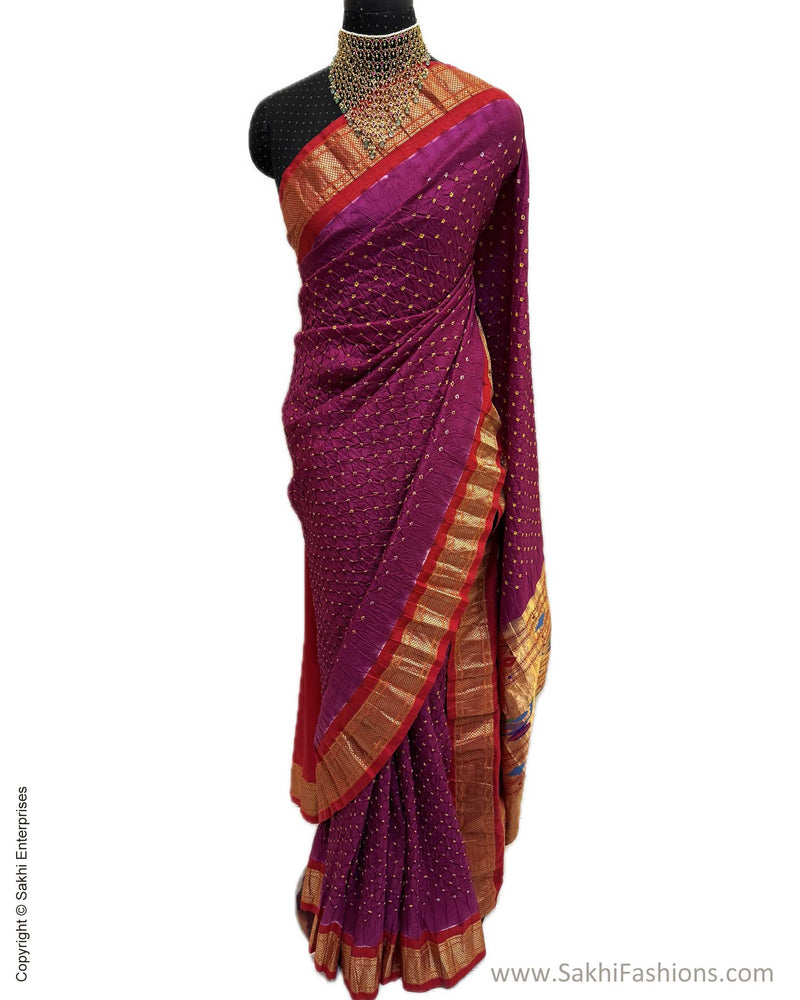 DP-W18700 Purple Bandhini Sari