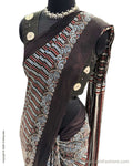 DP-Y02125 Black Ajrakh Modal Sari