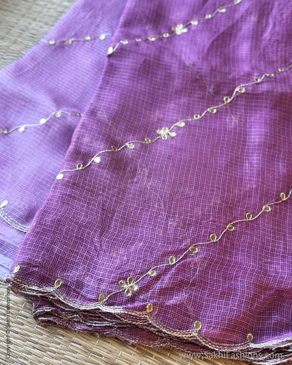 DP-Y01560 Purple Silk Kota Saree