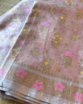 DP-Y01549 Pink Tissue Banarsi Saree