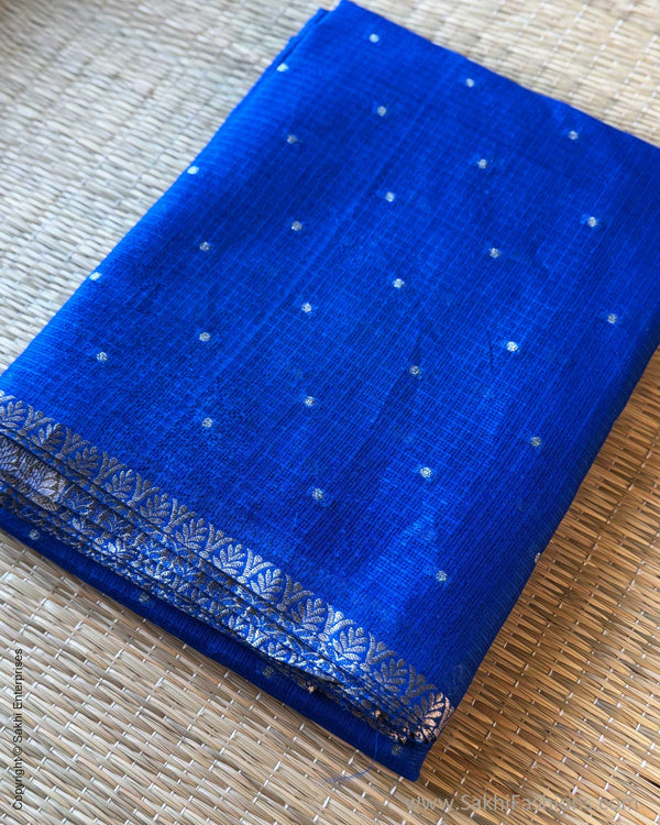 DP-Y01531 Blue Silk Kota Sari