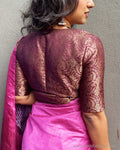 BL-X15172R Plum Banarsi Blouse