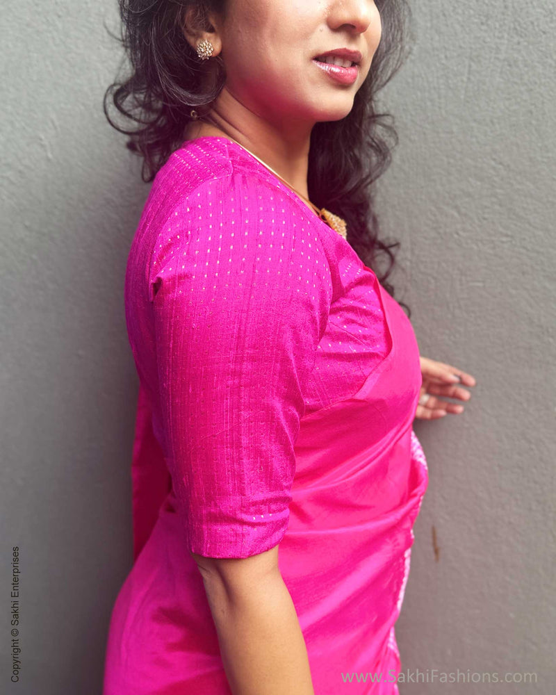 EE-Y03193 Pink Shibori Silk sari