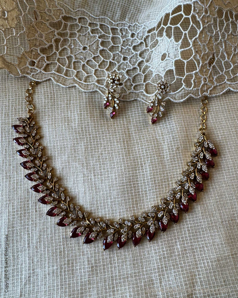 AJ-Y01269 Ruby Necklace Set