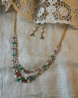 AJ-Y02240 Pearls Necklace Set