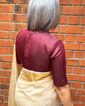 BL-Y00642R Brown Silk Blouse