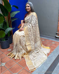EE-X03663 Cutwork Tussar Saree