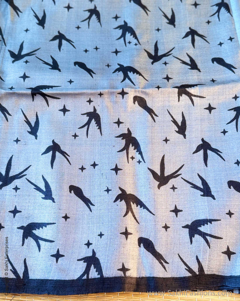 DP-X07322 Grey Tussar Sari