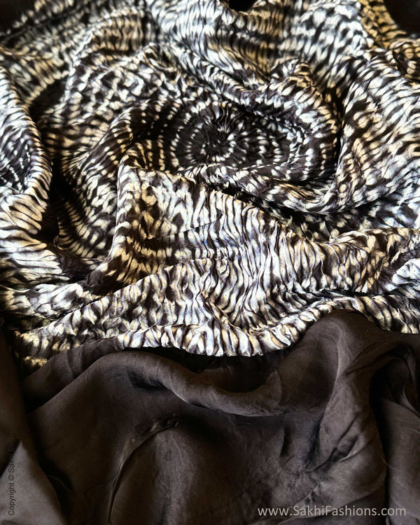 DP-X16418 Black Shibori sari