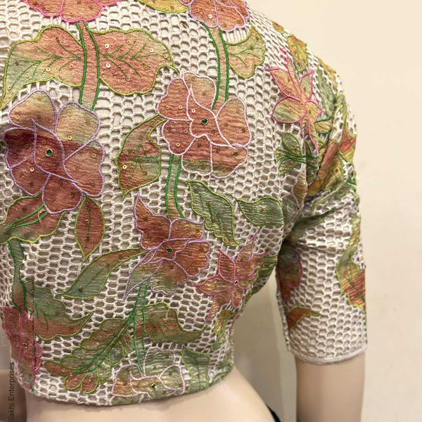 Orange Cutwork designer Blouse | Sakhi Fashions – sakhifashions