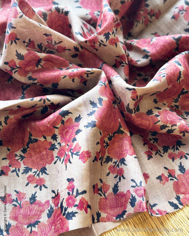 BL-Y01699 Floral Tussar Blouse