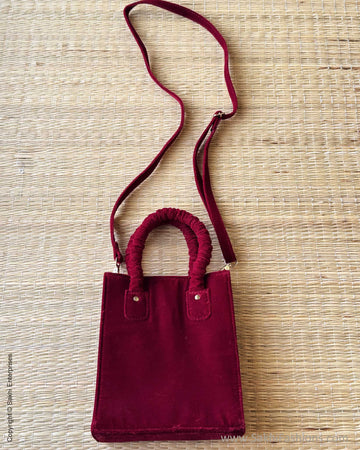 AC-V14238 Maroon Velvet sling