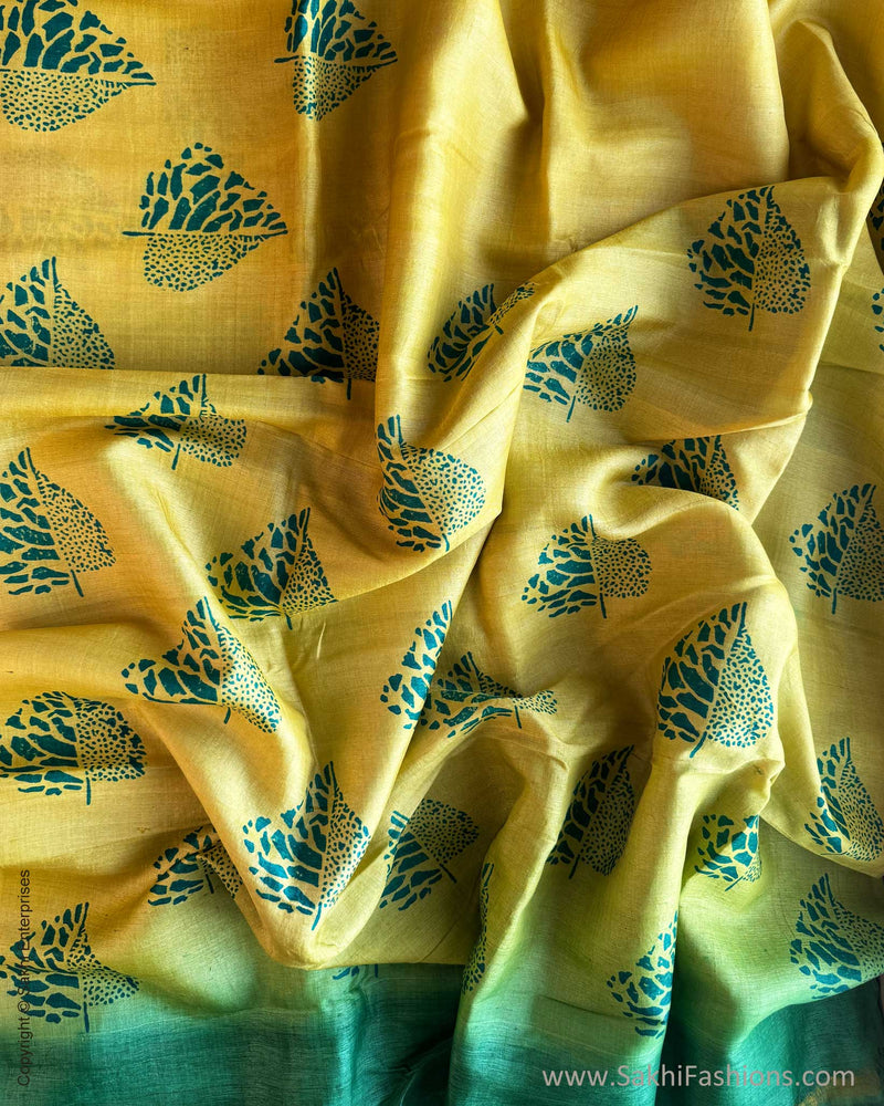 DP-Y01727 Lemon Tussar Sari