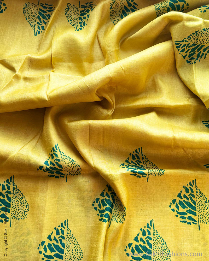 DP-Y01727 Lemon Tussar Sari