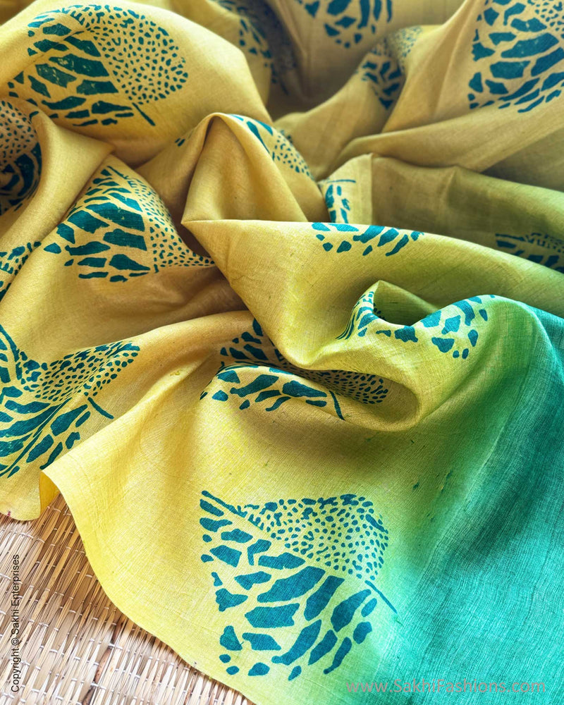 DP-Y01727 Lemon Tussar Sari