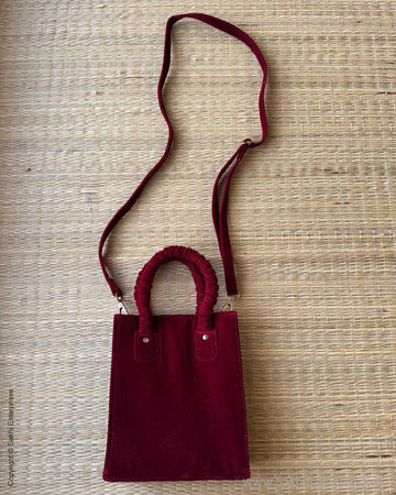 AC-V14238 Maroon Velvet sling
