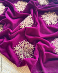 BL-Y01595 Plum Velvet Blouse