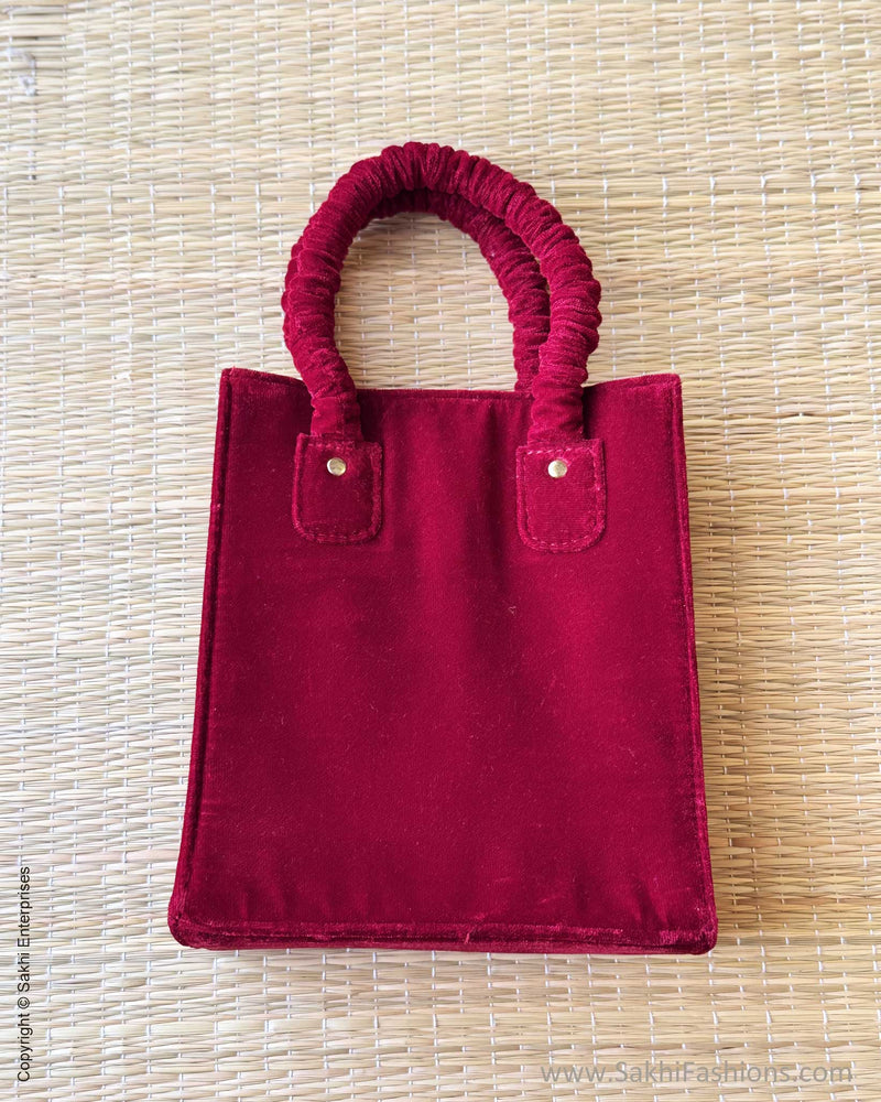 AC-V14238 Maroon Velvet sling