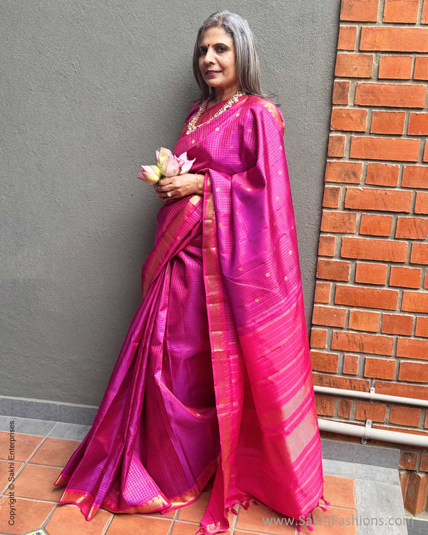EE-Y02945 Pink Kanchi Sari