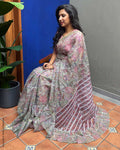 EE-Y01379R Green Kota ruffle sari