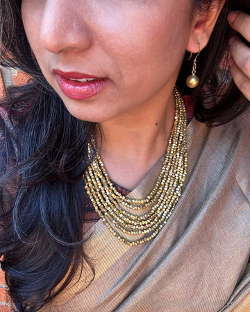 EE-X14990 Beige Tussar sari