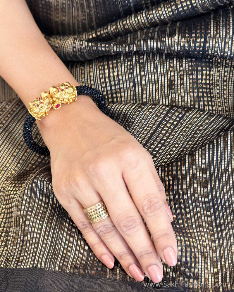 EE-X14934 Black rawsilk sari