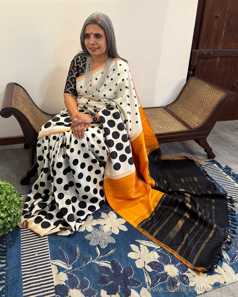 EE-X15578 Polka Dot print Kanchi