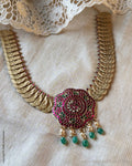 AJ-Y05255 Gold Kasu Necklace