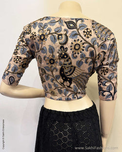 BL-Y01714 Tussar Kalamkari Blouse