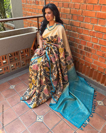 EE-X14204 Kalamkari Kanchi Silk
