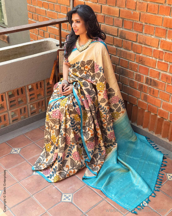 EE-X14204 Kalamkari Kanchi Silk