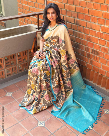 EE-X14204 Kalamkari Kanchi Silk
