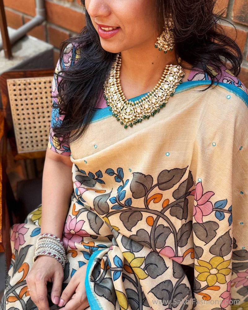 EE-X14204 Kalamkari Kanchi Silk