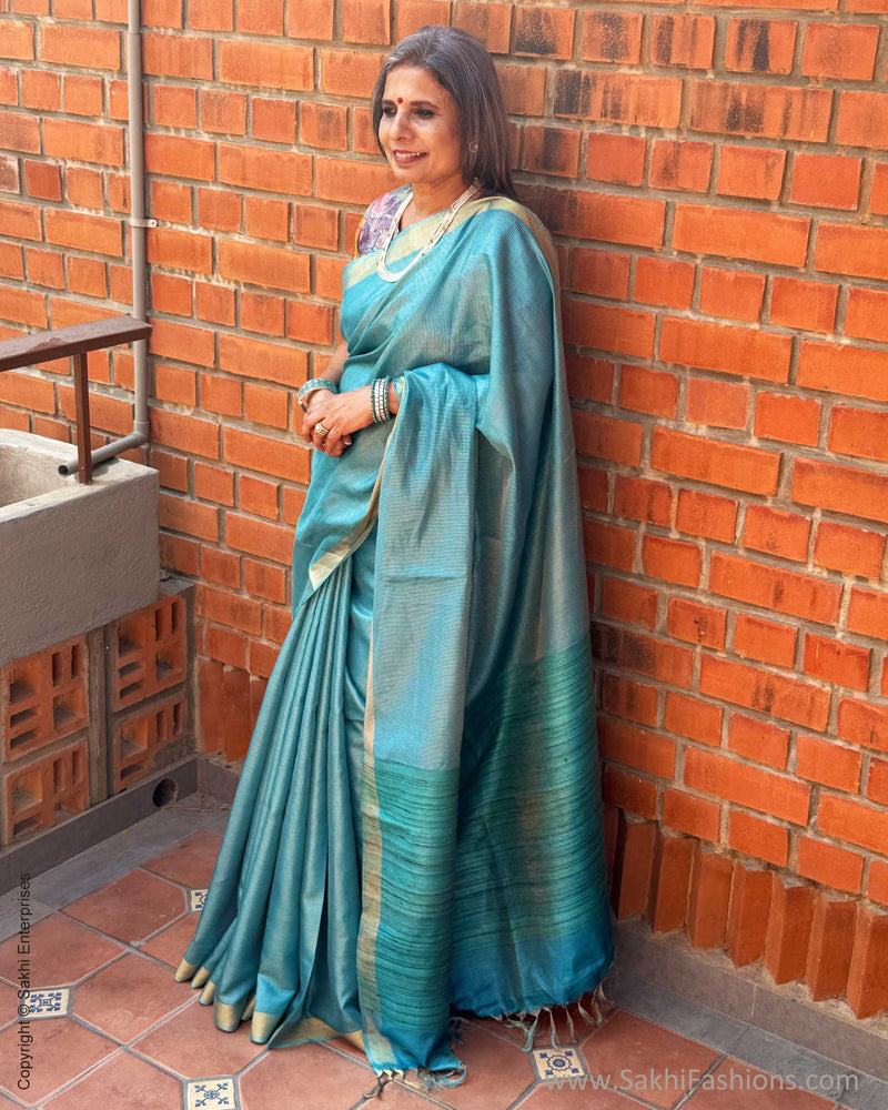 EE-X14991 Blue Tussar sari