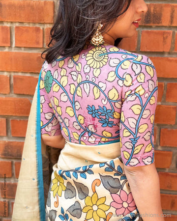 BL-X03906 Pink Silk Kalamkari