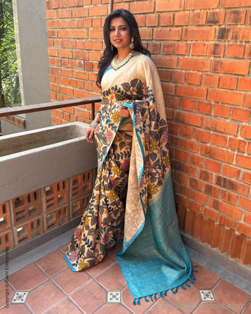 EE-X14204 Kalamkari Kanchi Silk