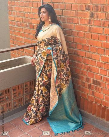 EE-X14204 Kalamkari Kanchi Silk