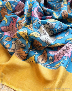 BL-Y05712 Blue Silk Kalamkari
