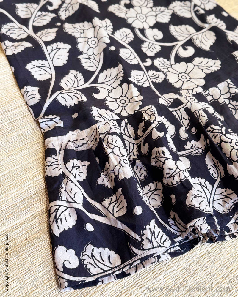 PT-Y05745 Black Kalamkari Petticoat